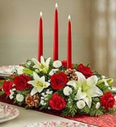 Holiday Traditions  Centerpiece Flower Bouquet